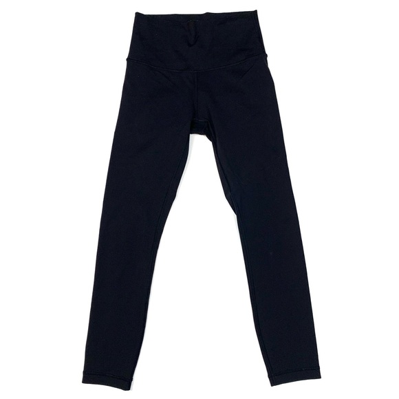 Lululemon Sz 4 Wunder Under Legging High Rise Pant Tight 7/8 Black 25” Inseam - Picture 2 of 7